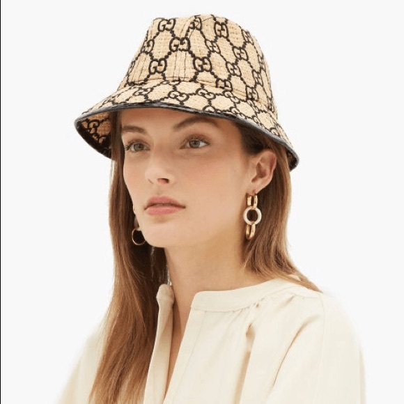 🔴SOLD- NWT Gucci Rafia Bucket Hat - Picture 11 of 11